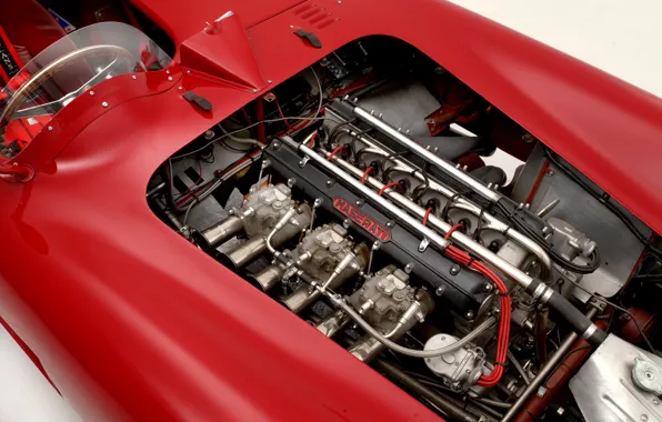 Maserati, Engine, Classic, Classic car, 1955, Sports car, Inline six-cylinder engine, Maserati 300S