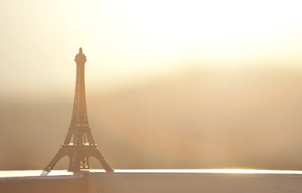 Picture the sun, background, widescreen, Wallpaper, mood, Eiffel tower, wallpaper, figurine