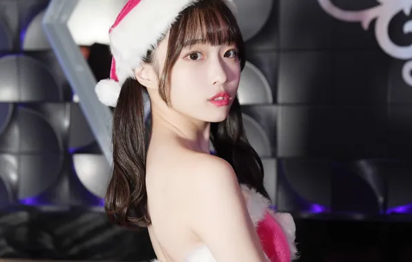 Girl, Beautiful, Christmas, Asian, Woman, Cute, Pretty
