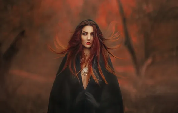 Girl, horror, halloween, gothic, glamour, lady, hair, holiday