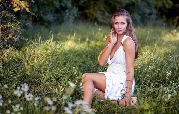 Picture nature, face, model, hair, legs