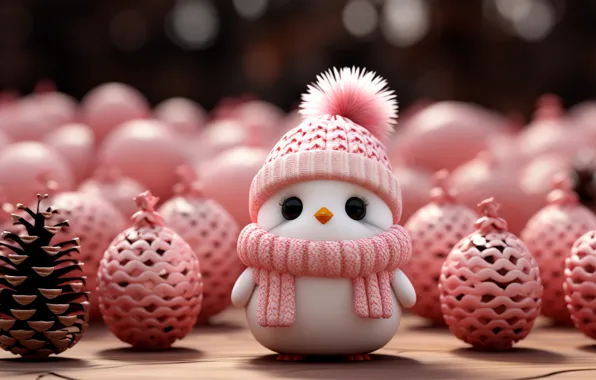 Winter, snow, toys, Christmas, New year, snowmen, snowman, AI art
