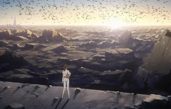The sun, the city, future, Tokyo, ruins, Shinsekai Yori
