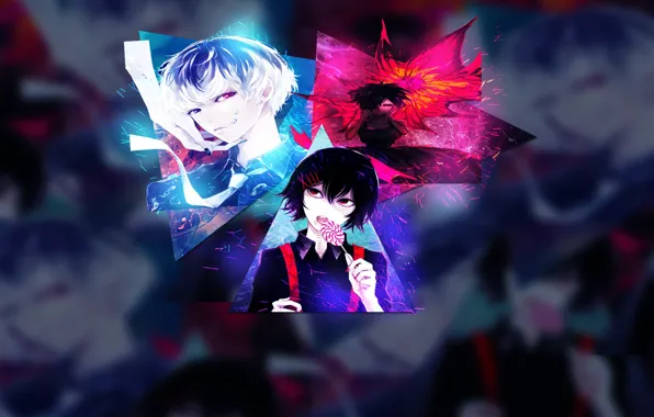 Background, trio, Tokyo Ghoul, Tokyo ghoul, The Kaneko Ken, Current, Suzuya