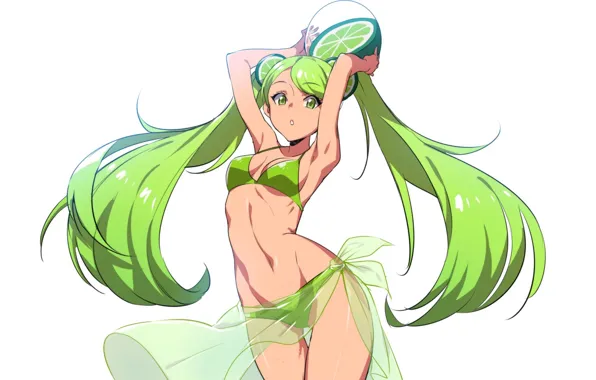 Wallpaper girl, sexy, cleavage, long hair, boobs, anime, beautiful, pretty