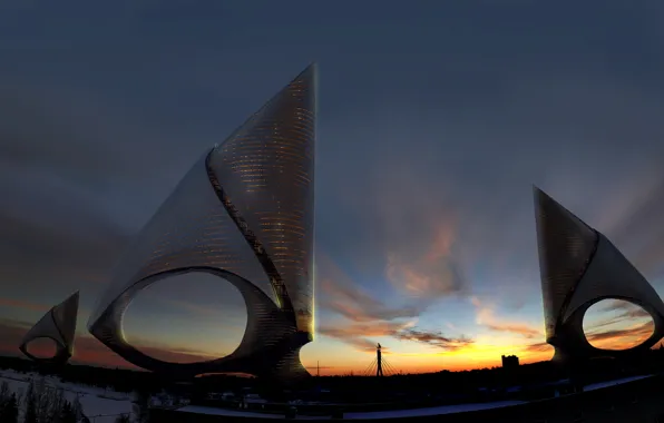 Facilities, sky, clouds, architecture, futu house