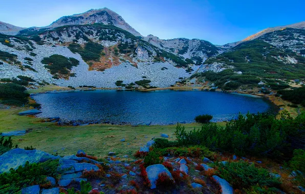 Mountains, beauty, space, blue sky, Nikolov Andriyan, Muratovo Lake