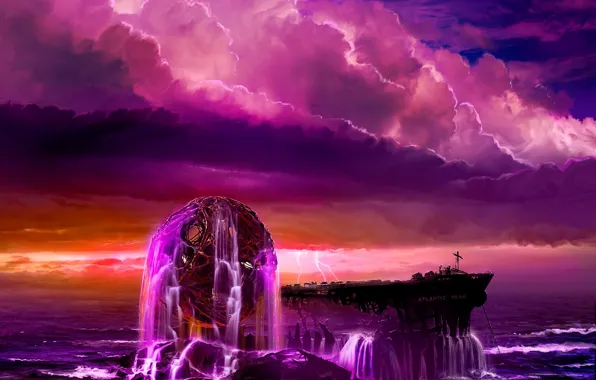 Sea, the sky, water, clouds, romantically apocalyptic, your pokemon egg has hatched
