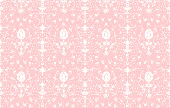 Flowers, texture, ornament, pink background