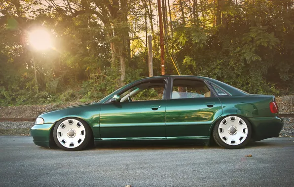 Audi, green, Audi, profile, green