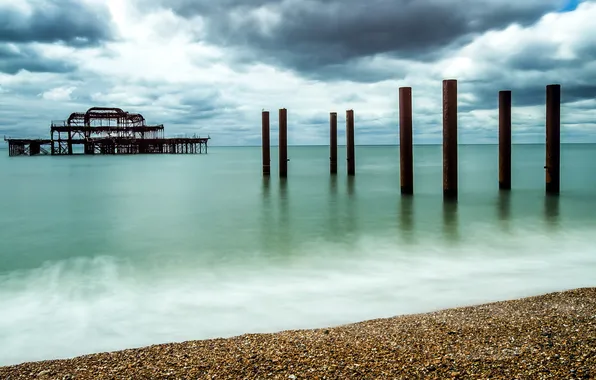 Picture sea, the sky, landscape, support