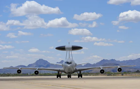 The plane, Boeing, E-3, far, detection, radar, "Sentri"