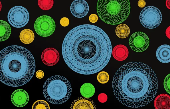 Circles, pattern, paint, ring