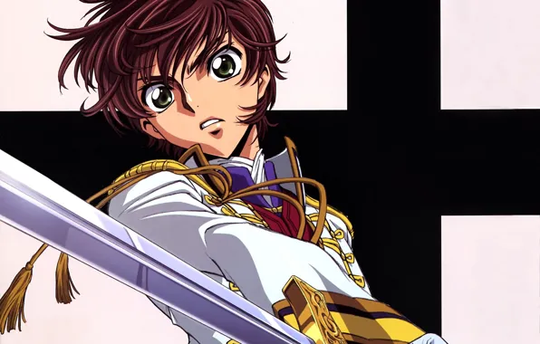 Look, sword, blade, guy, Code Geass, military uniform, Code Geass, aiguillette