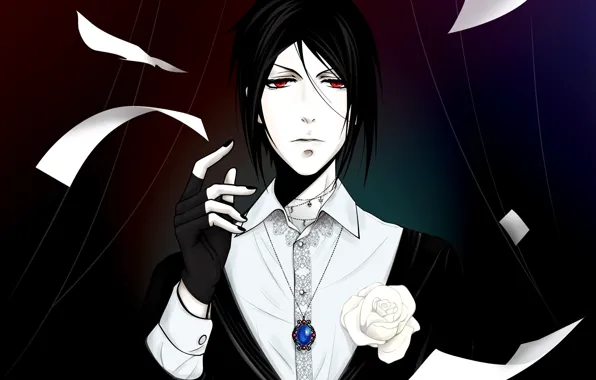 The demon, guy, Butler, Kuroshitsuji, Sebastian Michaelis, Dark Butler