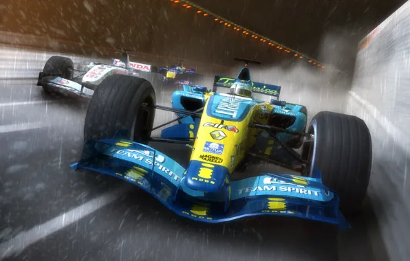 Picture machine, rain, speed, the car, Formula One, Championship Edition