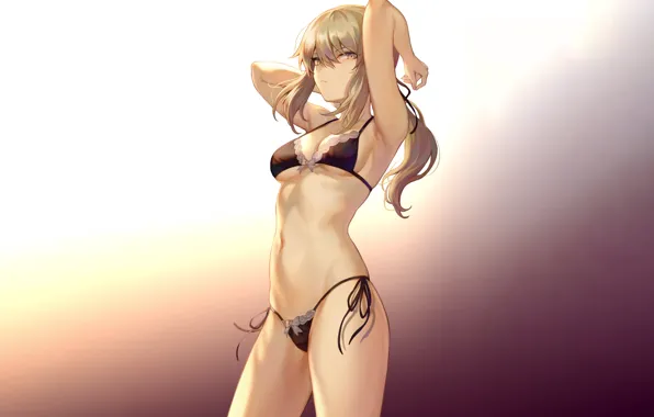 Girl, sexy, lingerie, pantsu, bra, cleavage, panties, thighhighs