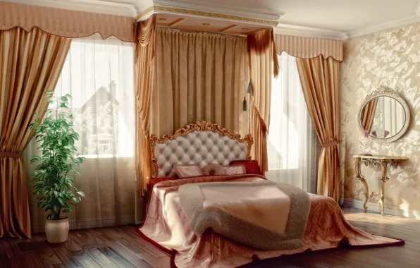 Flowers, design, furniture, bedroom, design