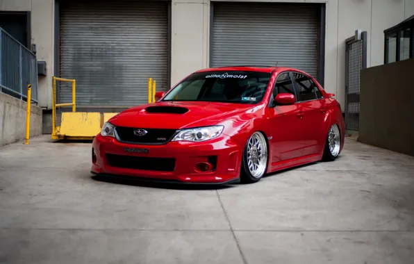 Picture Subaru, Impreza, WRX, Red, Sedan