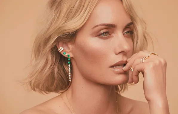 Look, decoration, model, portrait, makeup, actress, Amber Valletta, Amber Valletta