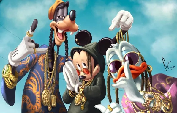 Style, Decoration, Chain, Disney, Style, Cartoon, Mickey Mouse, Disney