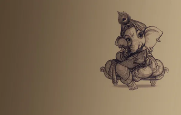 Picture background, elephant, teaching, Ganesh