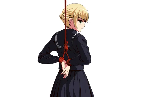 The victim, rope, schoolgirl, art, nodes, related, Matsunaga Kouyou