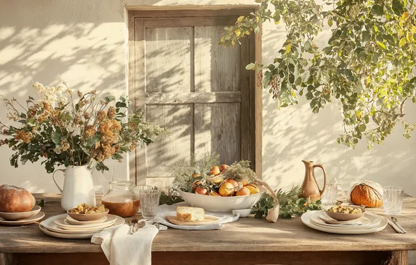 Picture autumn, comfort, home, warm, leave, beverages