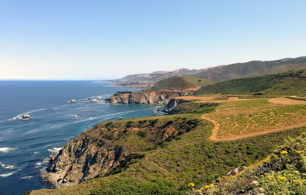 Nature, the ocean, coast, panorama