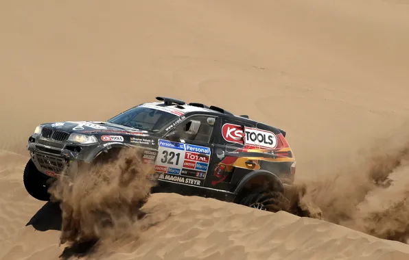 Sand, Auto, Black, BMW, Desert, Race, Rally, Dakar