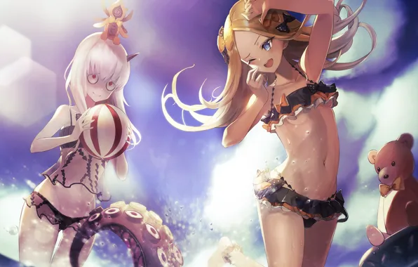 Sea, Girls, The ball, The tentacles, Fate / Grand Order