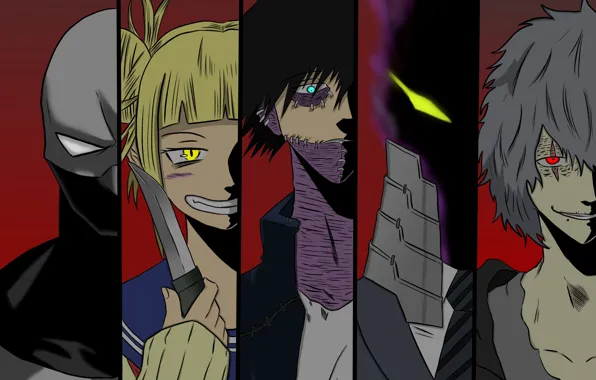 Collage, villains, My Hero Academia, Boku No Hero Academy, My Hero Academy