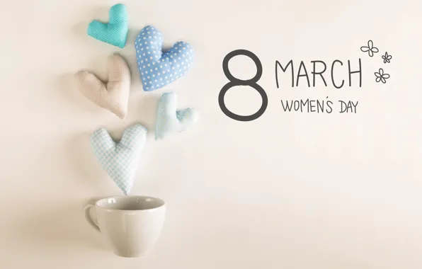 Holiday, the inscription, hearts, March 8, day, women, Melpomene