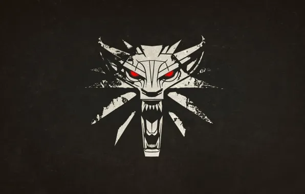 Picture background, wolf, minimalism, the witcher