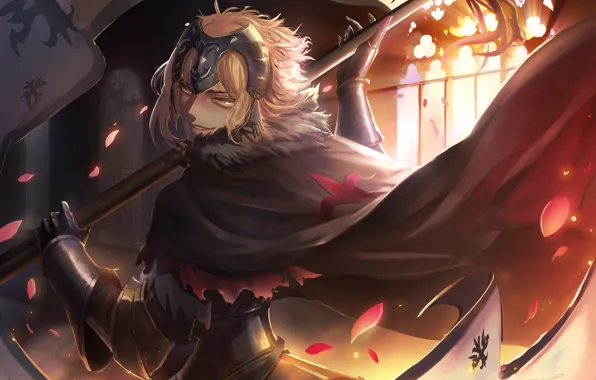 Look, girl, anime, art, Fate/Grand Order, Joan of Arc