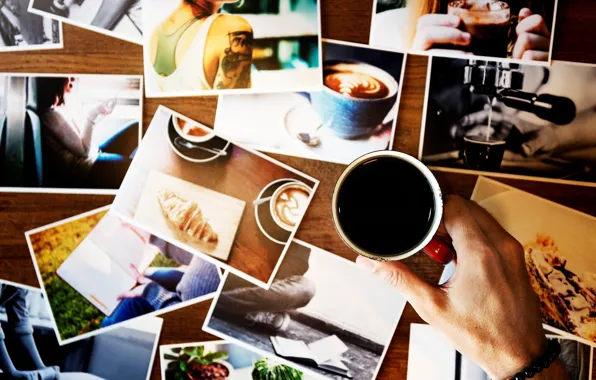 Photo, hands, mug, bracelet