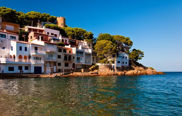 Picture coast, Spain, promenade, Spain, The Mediterranean sea, Costa Brava, Costa Brava, Sa Tuna