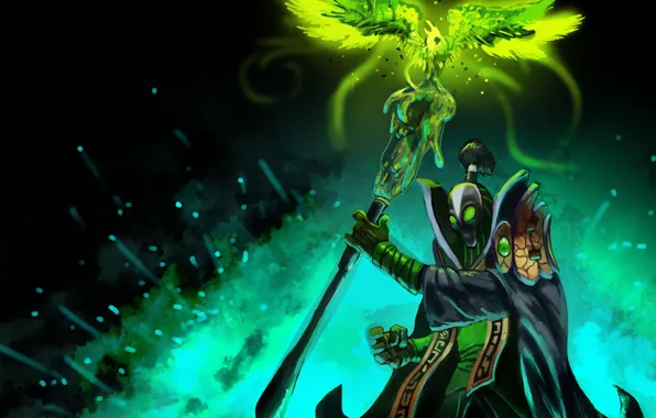 Look, green, bird, magic, lightning, wings, MAG, dota