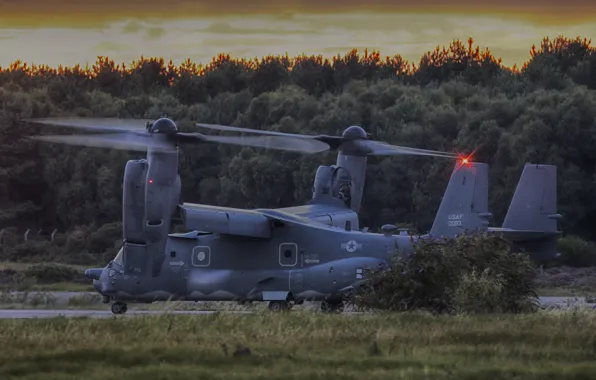 The evening, the rise, Osprey, Bell CV-22B
