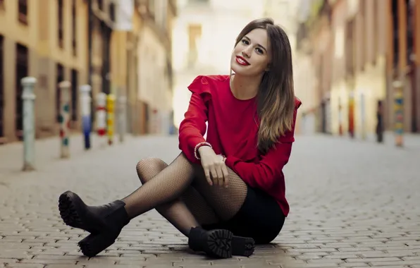 Picture girl, street, Berta Escudero