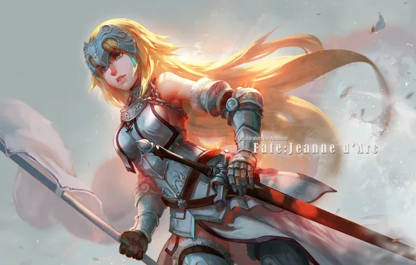 Fate/Grand Order, warrior, girl, anime