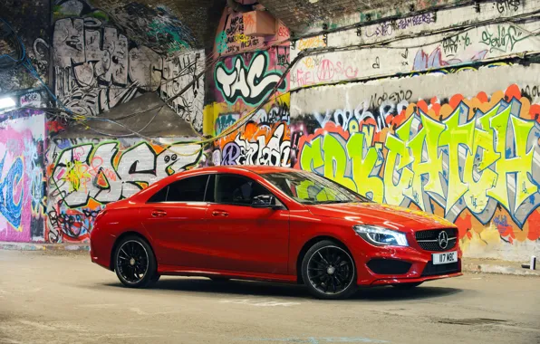 Graffiti, benz, Mercefes
