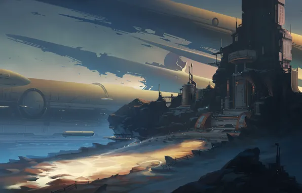 Figure, Future, The building, Fantasy, Architecture, Art, Fiction, Structure