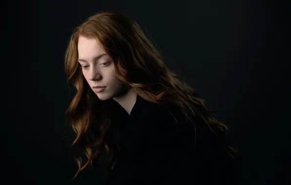 Portrait, sponge, the beauty, redhead