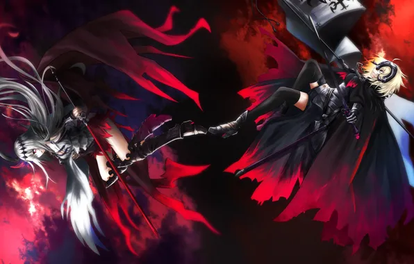 Girls, anime, art, fate grand order, jeanne age