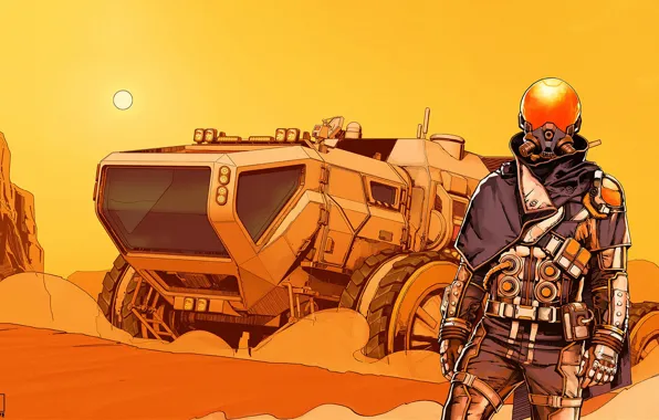 The sun, The suit, People, Costume, Mars, Art, Art, Technique