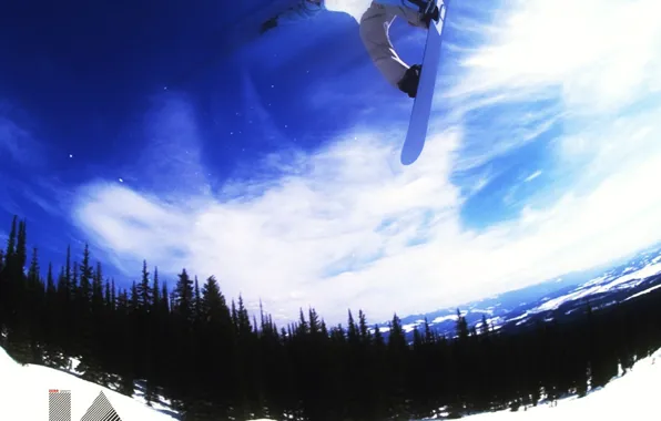 Winter, energy, snow, mountains, snowboard, snowboarding, the descent, sport