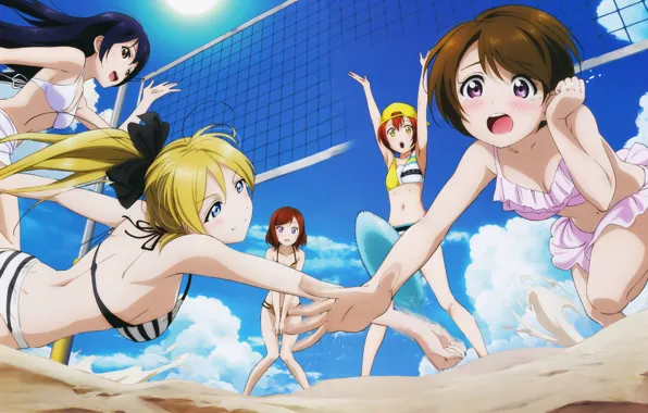 Girls, Mesh, Anime, Girls, Anime, Girls, Beach volleyball, Beach volleyball