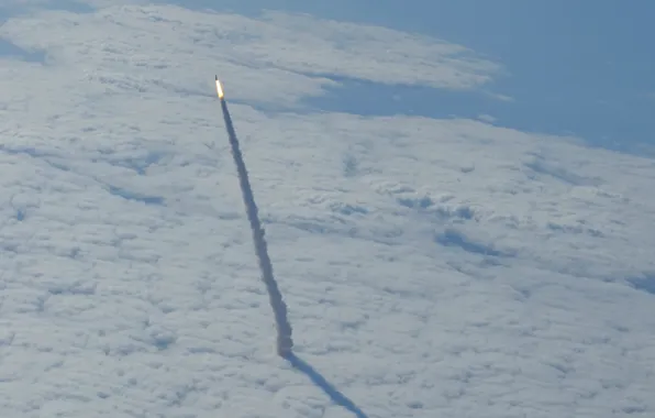 Clouds, Shuttle, Shuttle, space, start, Endeavour