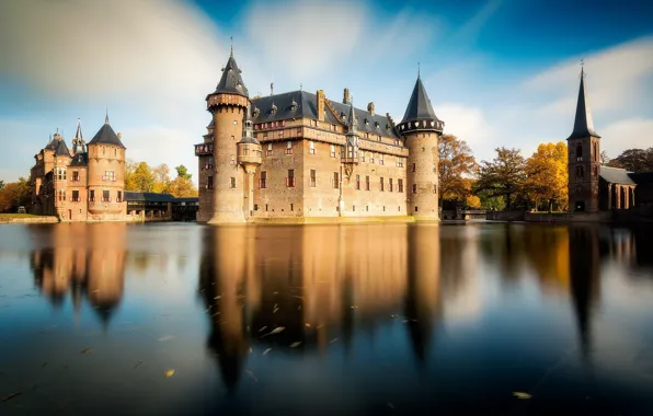 Picture castle, Netherlands, Holland, Utrecht, De Haar Castle